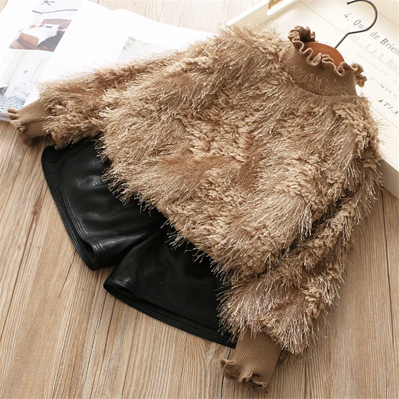 Girls Sweater Warm Knit Clothes 2018 Winter Autumn Thick Fur Outerwear Kids Wool Tops Pullover for Girl 4 5 6 7 years wholesale Girls Sweater Warm Knit Clothes 2018 Winter Autumn Thick Fur Outerwear Kids Wool Tops Pullover for Girl 4 5 6 7 years wholesale