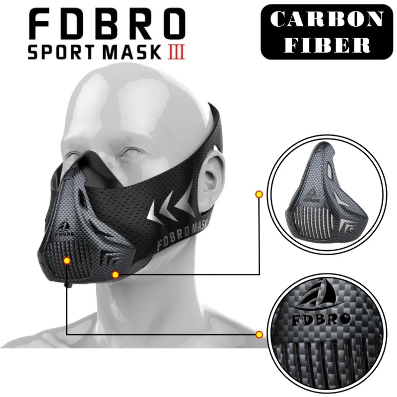 FDBRO Sports masks style black High Altitude training Conditioning training sport mask 2.0 with box phantom mask FREE SHIPPING