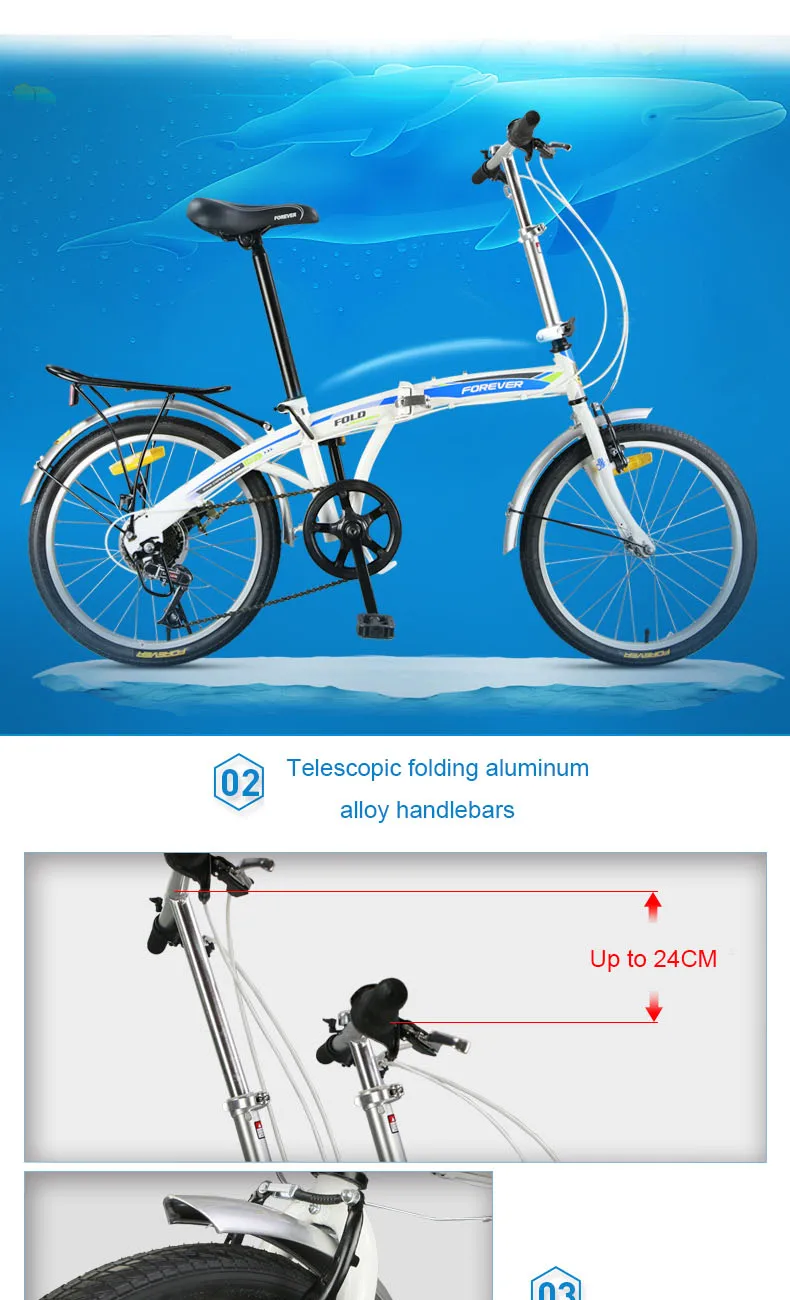 Best Folding bicycle for men and women ultra  light portable 20  inch speed  wheel bicycle 2