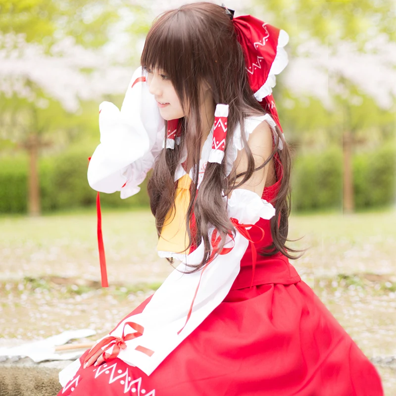 

Косплей-Костюм TouHou Project из аниме «Хэллоуин», костюм хакури рейму для женщин и мужчин, бесплатная доставка