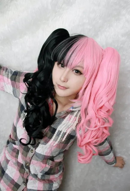 Great Bargain Unique Women Half Mixed Hairstyle Anime 