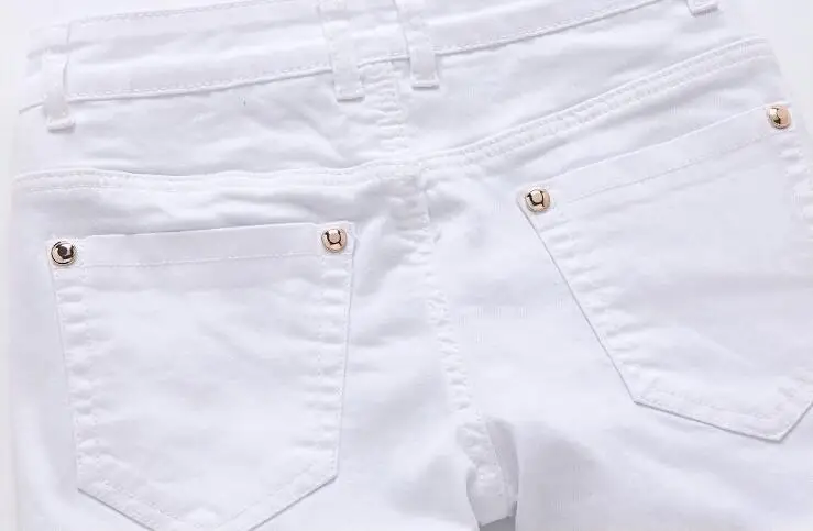 2017 New Stretch Skinny Men Solid Color Jeans Fashion Casual Black and White Pencil Jeans stretch jeans