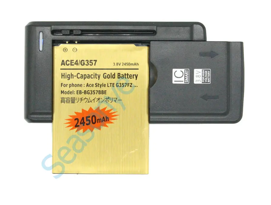 2450mAh EB BG357BBE złoty wymiana baterii + uniwersalna ładowarka ...