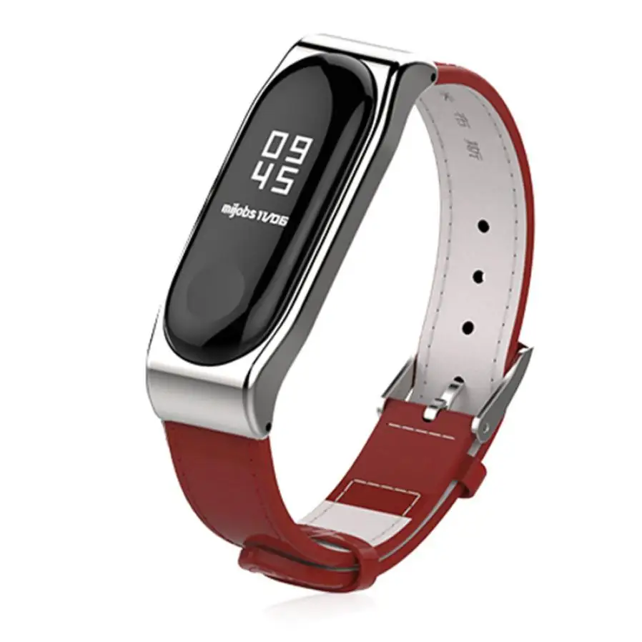 Новая мода PU Замена кожа смарт-наручные часы ремешок со съемной чехол для Xiaomi Mi группа 3 браслет l0730 #3