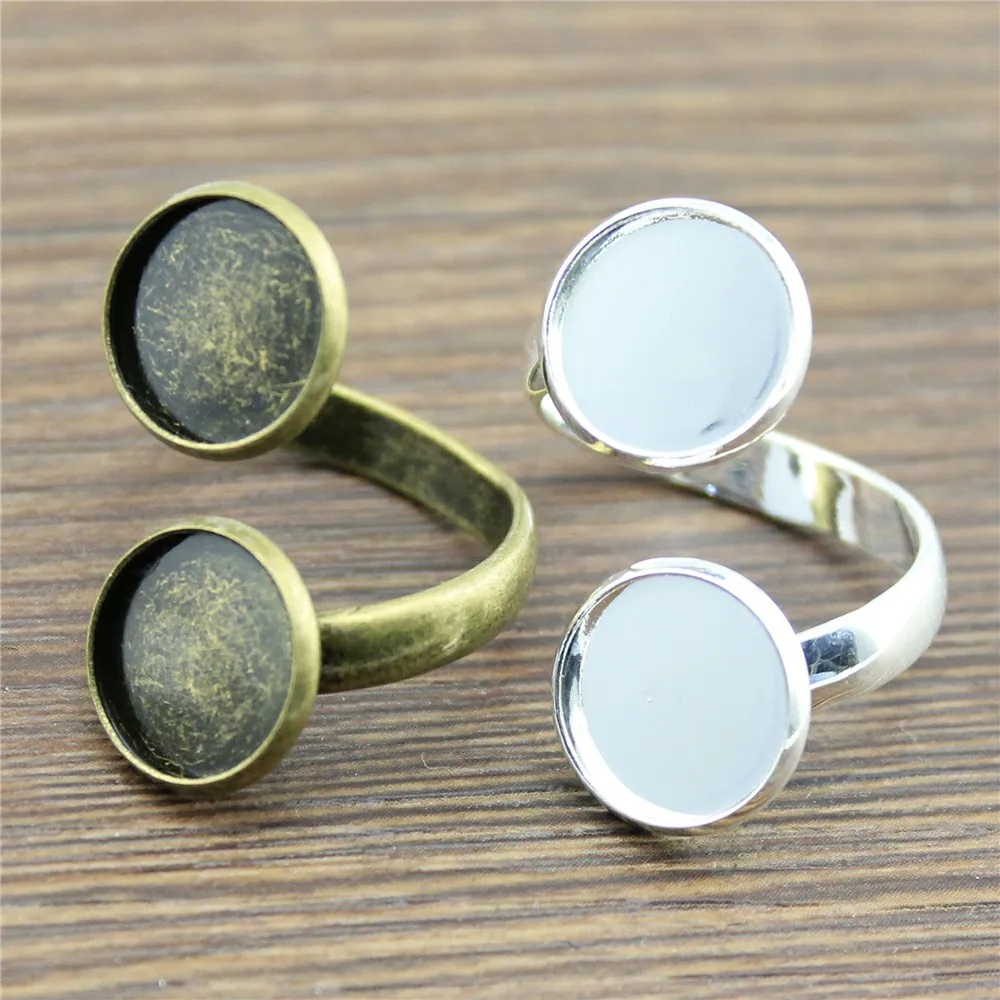 Antique Brass Colour Dcatcher 24 PCS Bezel Pendant Trays Round Cabochon Settings Trays Pendant Blanks 25mm Diameter