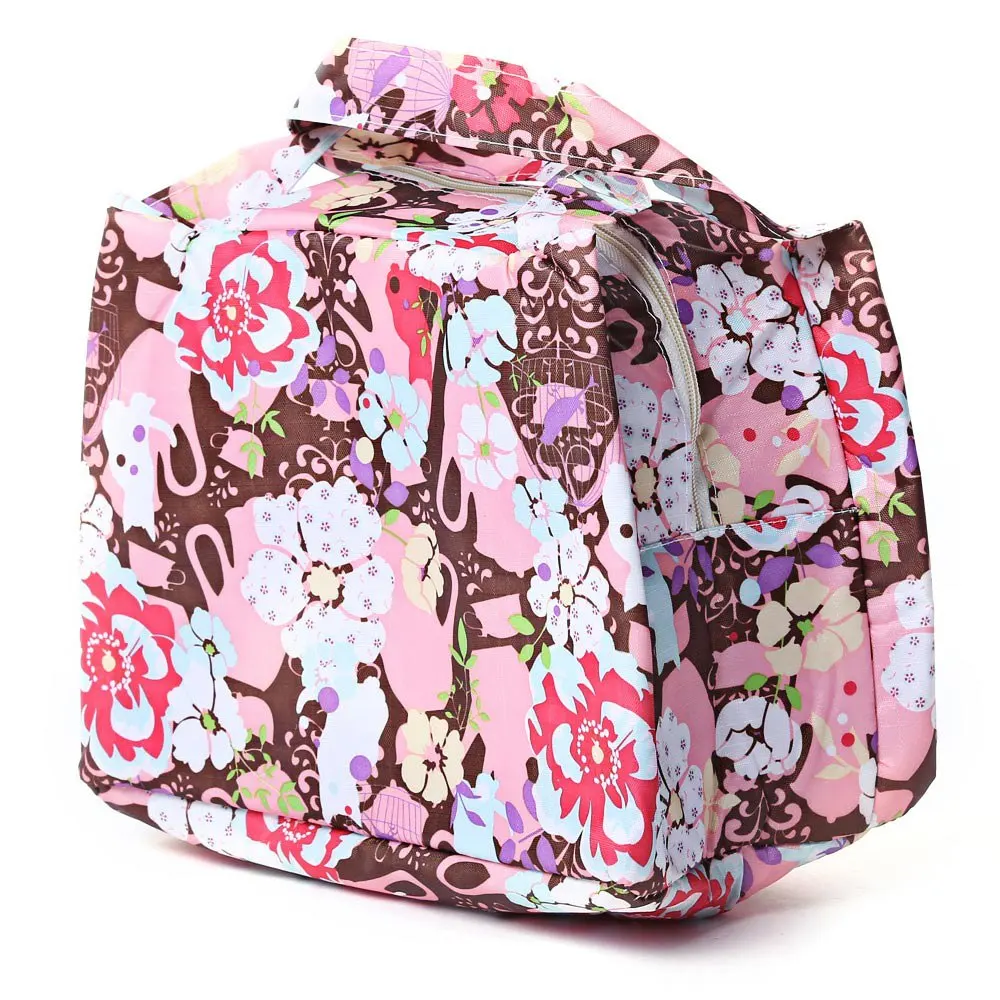 Новинка 3 цвета сумка цветочный узор портативная изоляционная сумка-холодильник сумка для приготовления пищи Сумка для кемпинга походов на открытом воздухе