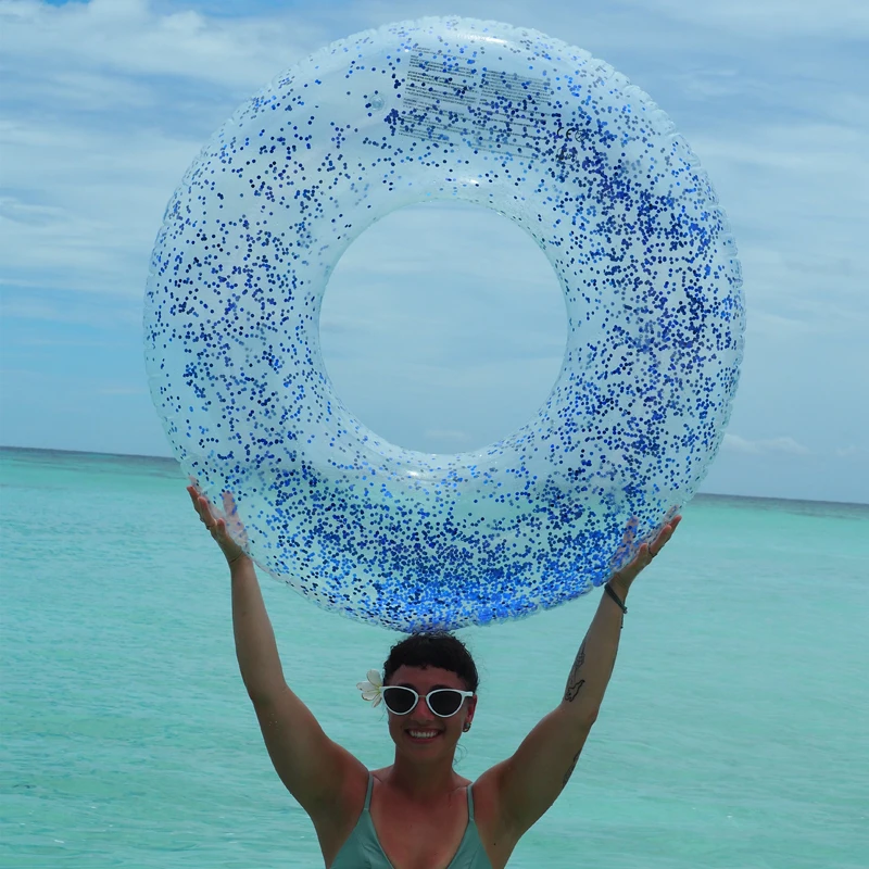 8 цветов блестящая трубка для бассейна 110 см гигантское надувное кольцо для плавания для взрослых женщин бассейн поплавок воздушный матрас
