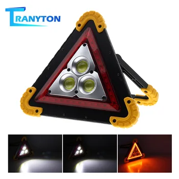

Portable LED Floodlight 30W Work Light Car Warning Lamp USB Charging Battery Multi-function Triangle Warning Light For Emergency