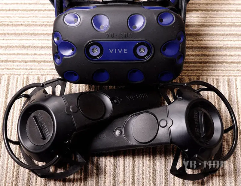 1 комплект VR контроллер ручка шлем очки силиконовый чехол для Htc Vive Pro - Цвет: BK for HTC VIVE PRO