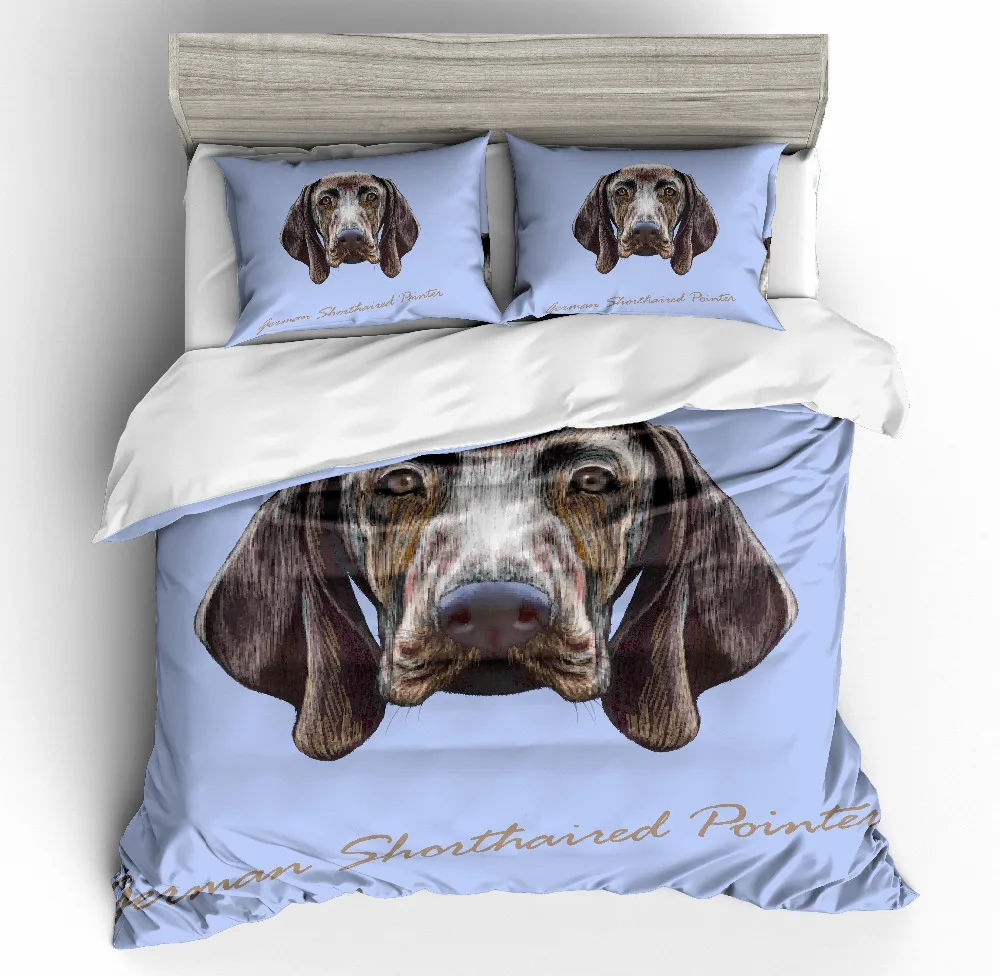 

MUSOLEI 3D Duvet Cover Set Animal Dog hound Bed Sheet Twin queen king
