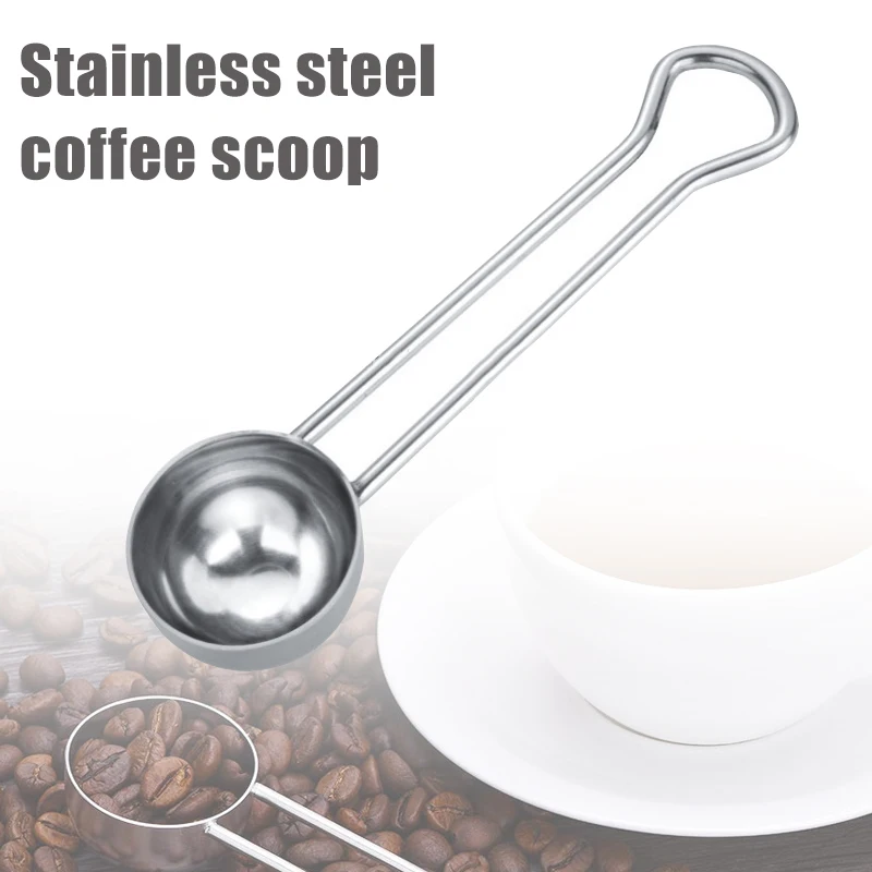 Ложка для кофе из нержавеющей стали с длинной ручкой, мерные ложки для кофе, сахар чай, мука, кухонная утварь H99F