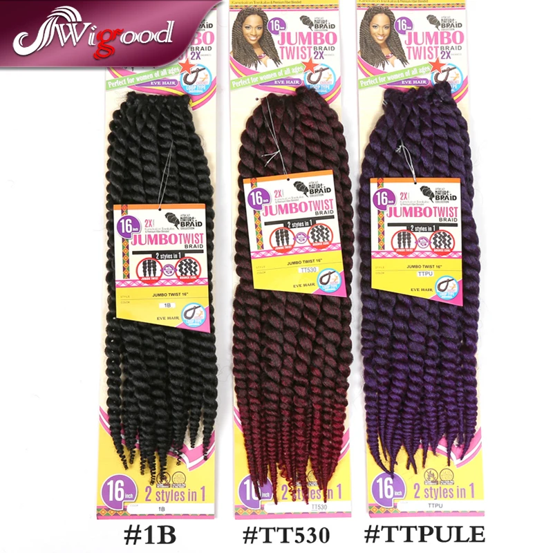 New Jumbo Twist Crochet Braids Hair 12 14 16 Senegalese Synthetic 