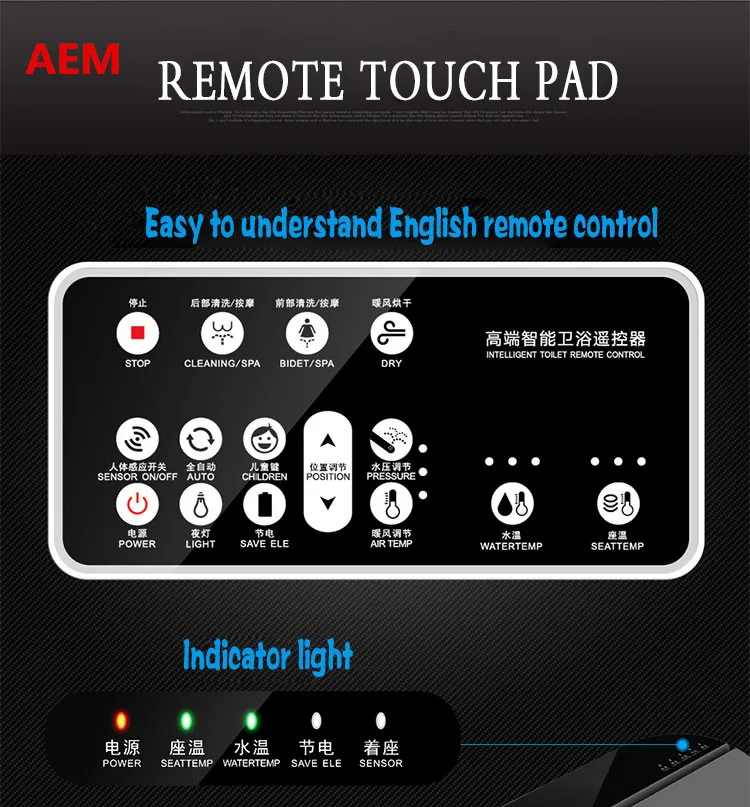 Smart Heated Toilet Seat WC Sitz Intelligent Water Closet Automatic Wash Dry Toilet Lid Cover Elongated Children Training Sit 2