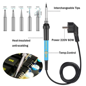 

37Pcs Adjustable Temperature Welding Soldering Station Electric Soldering Iron Kit 60W Repair Tool Heat Pencil Soldering Gun