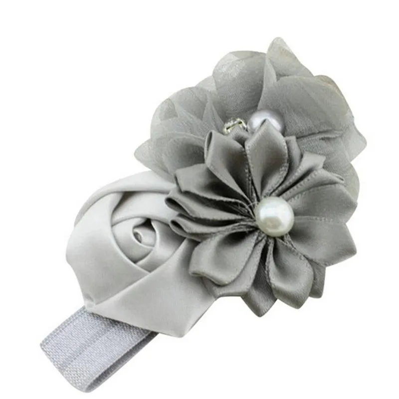

Baby Girl Flower Pearl Flower Hair Band Headband Hairband Hair Accessories cotton hair Baby Headwear photography