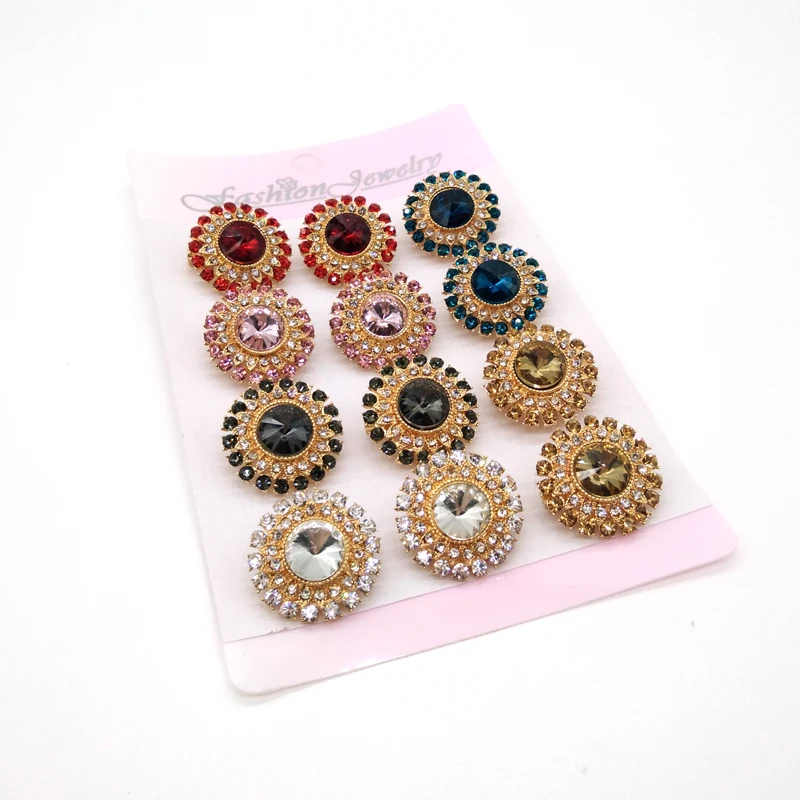 Buy Mini Crystal Lapel Pins Hijab Pins Flower Brooches