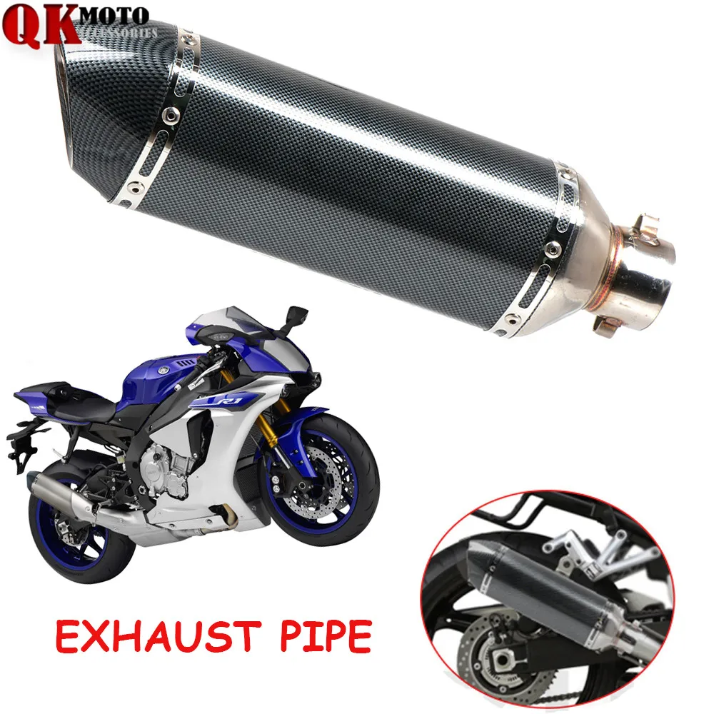 

Universal Small Hexagonal Vent Pipe for 51 z800 EXHAUST Scooter Modified Muffler exhaust carbon For Honda VFR 750 800 VTR10