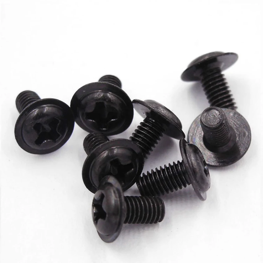 M2 M2.5 M3 M4 M5 Cross Phillips Pan Head With Washer Screw For PC Case