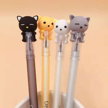 

2 pcs pen Cartoon Hug hug bear black colored gel-inkpens for writing Cute stationery office school supplies