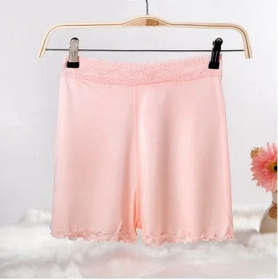 Шелк тутового шелкопряда колготки под брюки кюлоты скрылись три шелковые брюки для предотвращения пижамы брюки - Цвет: light pink