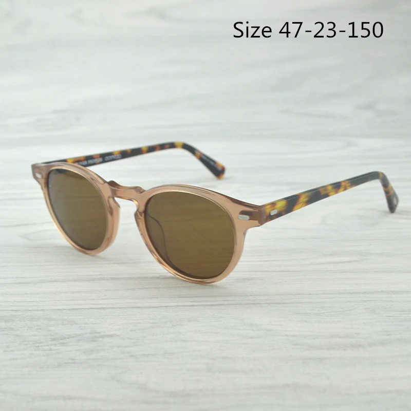 Oliver Gregory Peck винтажные прозрачные солнцезащитные очки, дизайнерские мужские и женские солнцезащитные очки OV5186, поляризованные солнцезащитные очки OV 5186, чехол