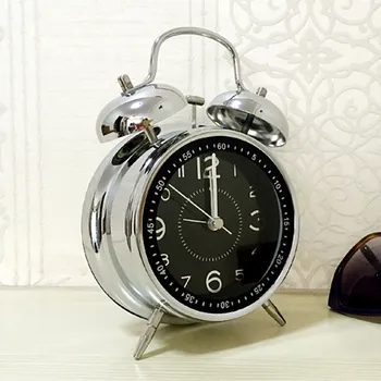 

Table Alarm Clock Blue/Black Color Drop Shipping 4 Inch Classic Alarm Clock Retro Double Bell Desk
