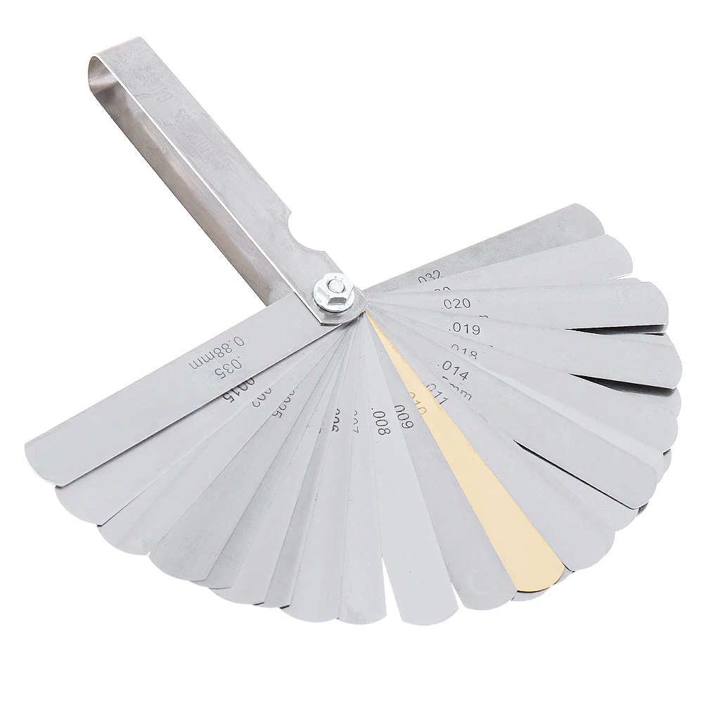 Imperial Gapped Filler Gauge Tools 32 Blades Combination Feeler Gauge Metric 