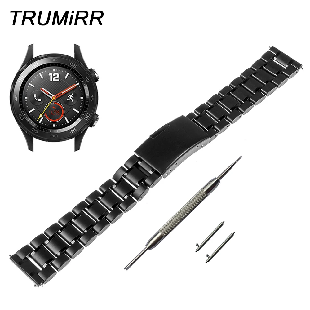 Quick Release Watchband + Tool for Huawei Watch 2 Pebble Time Round 20mm Bradley Timepiece Stainless Steel Strap Wrist Bracelet | Наручные