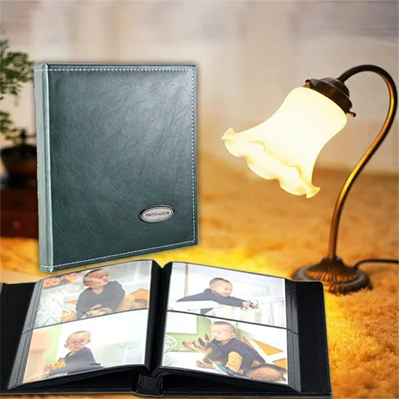 Highquality160pocketsPULeatherPhotoAlbumVintageCarvedHandmade