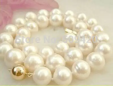 

W&O653 NOBLEST AAA SOUTH SEA 12-13MM WHITE PEARL NECKLACE 18" (C0309)