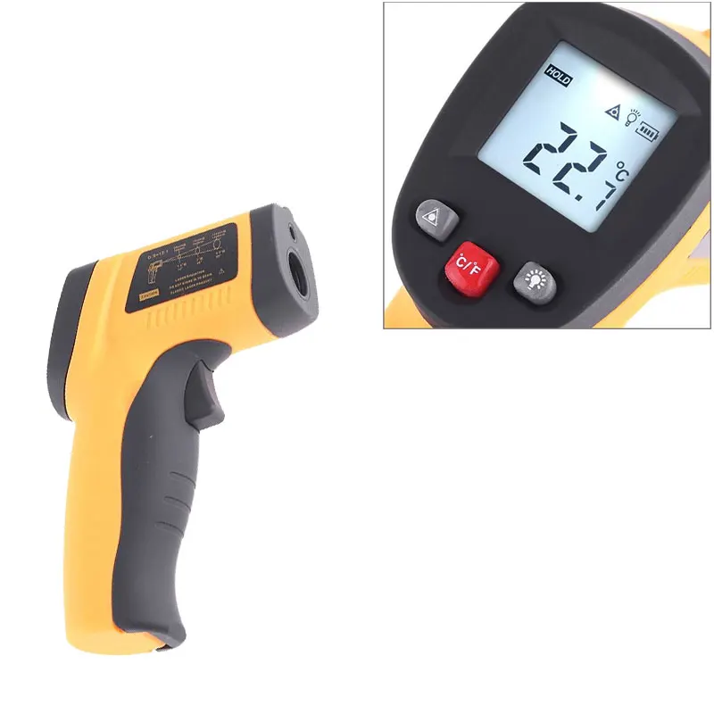 

Digital Infrared Thermometer Non-Contact Themperature Pyrometer IR Laser Surface Body Forehead Point Gun GM300 -50-380 degree