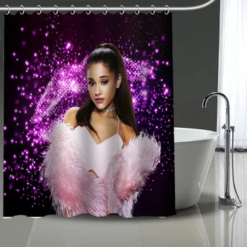 

High Quality Ariana Grande Printing Shower Curtain Waterproof Curtains Bathroom Decor with Hooks Custom your image More size
