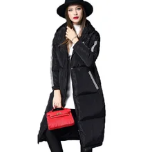 Новая Модная молодежная Длинная зимняя куртка Женское пальто женский костюм Горячая Распродажа Европейский стиль теплый пуховик Casaco Feminino WUJ0886