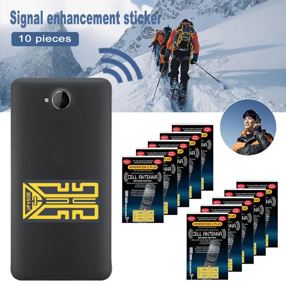 

10 PCS Outdoor Cell Phone Mobile Phone Signal Enhancement Gen X Antenna Booster External Improve Signal Stickers Camping Tools