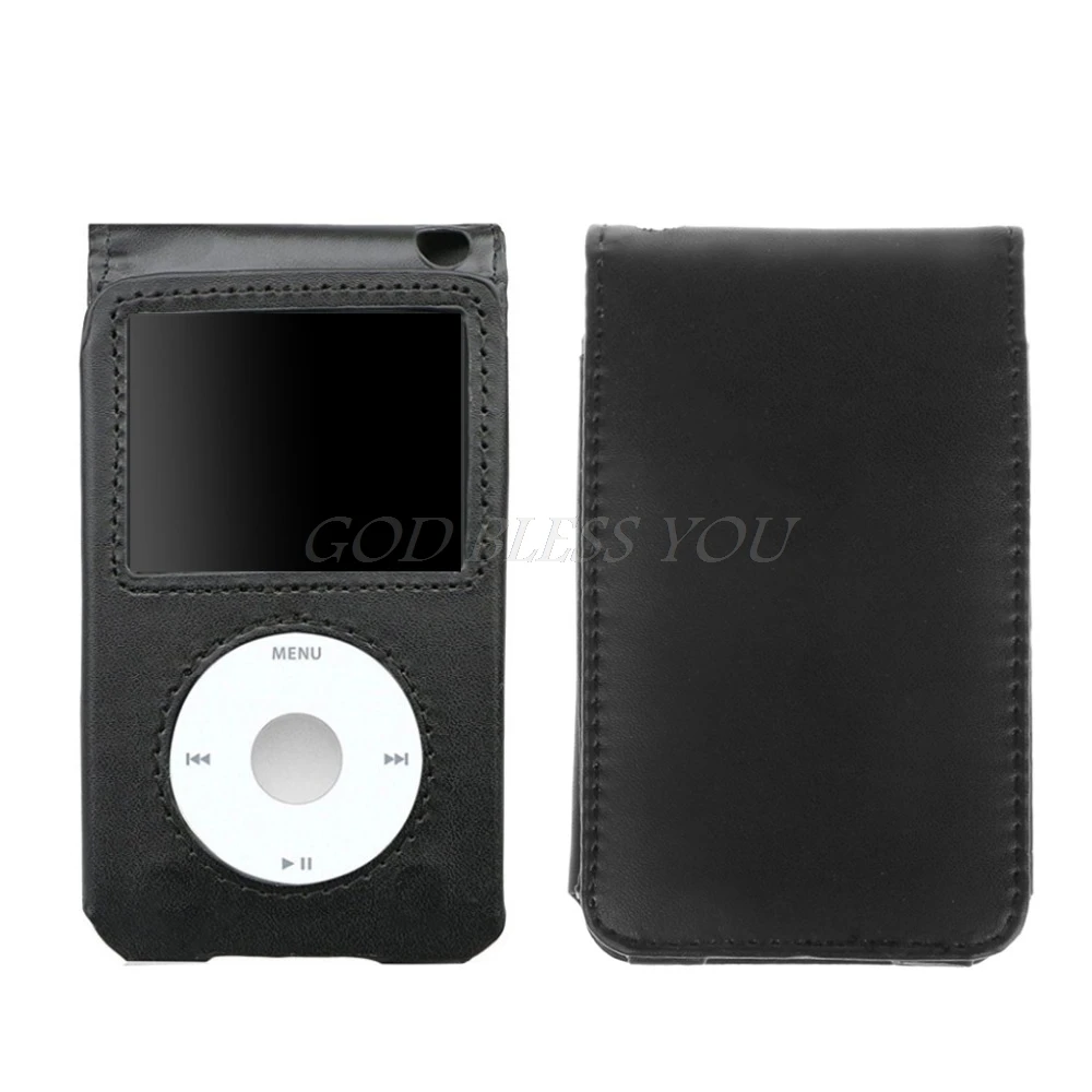 

Leather Cover Case For Apple iPod Classic 80/120/160GB With Detachable Clip