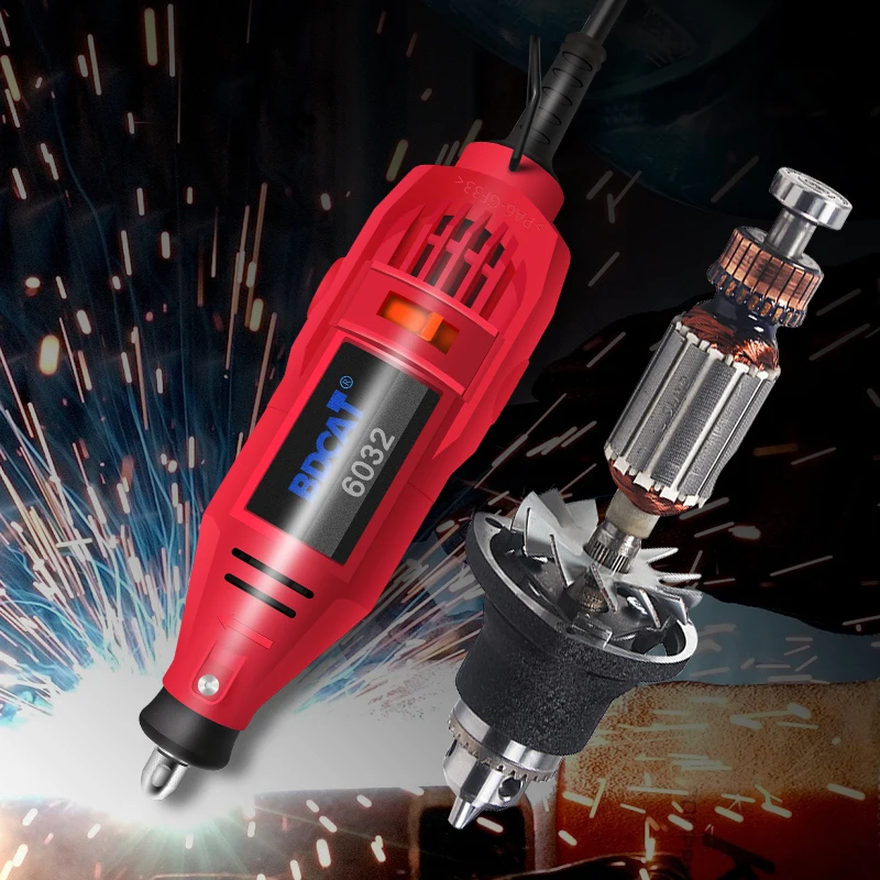 Online BDCAT 180w grabado eléctrico dremel herramienta giratoria velocidad Variable Mini taladro rectificadora con 180 Uds herramientas eléctricas Accesorios