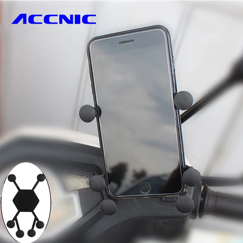 ACCNIC Six-claw X-type Motorcycle mobile phone holder for iPhone7 6 6sPlus Bicycle Stand Suitable 3.5-6 inch Smart Phone | Мобильные