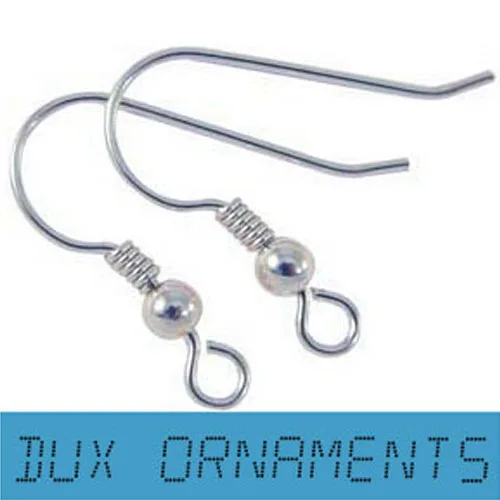 

1000 PCS/7USD Wholesale Free Shipping Silver French Wire Earring Hooks Plain coil ear wire Earrings Jewelry Connector