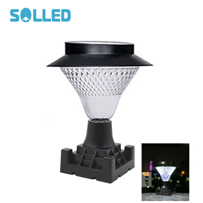 

SOLLED 16 LED Outdoor Garden Path Landscape Fence Yard Pillar Lamp Solar Powered LED Light