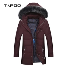 Новая зимняя мужская куртка, теплое пальто, модная повседневная парка средней длины, плотное однотонное пальто, мужская верхняя одежда с меховым капюшоном, большие размеры M-4XL
