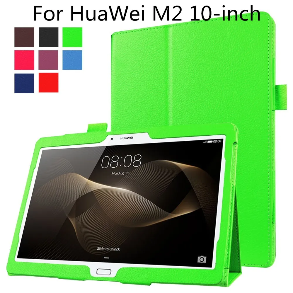 Cuckoodo 30 шт./лот для MediaPad m2 10.0, искусственная кожа ультра тонкий легкий Стенд Folio Case Чехол для Huawei m2 10.1 дюймов Планшеты