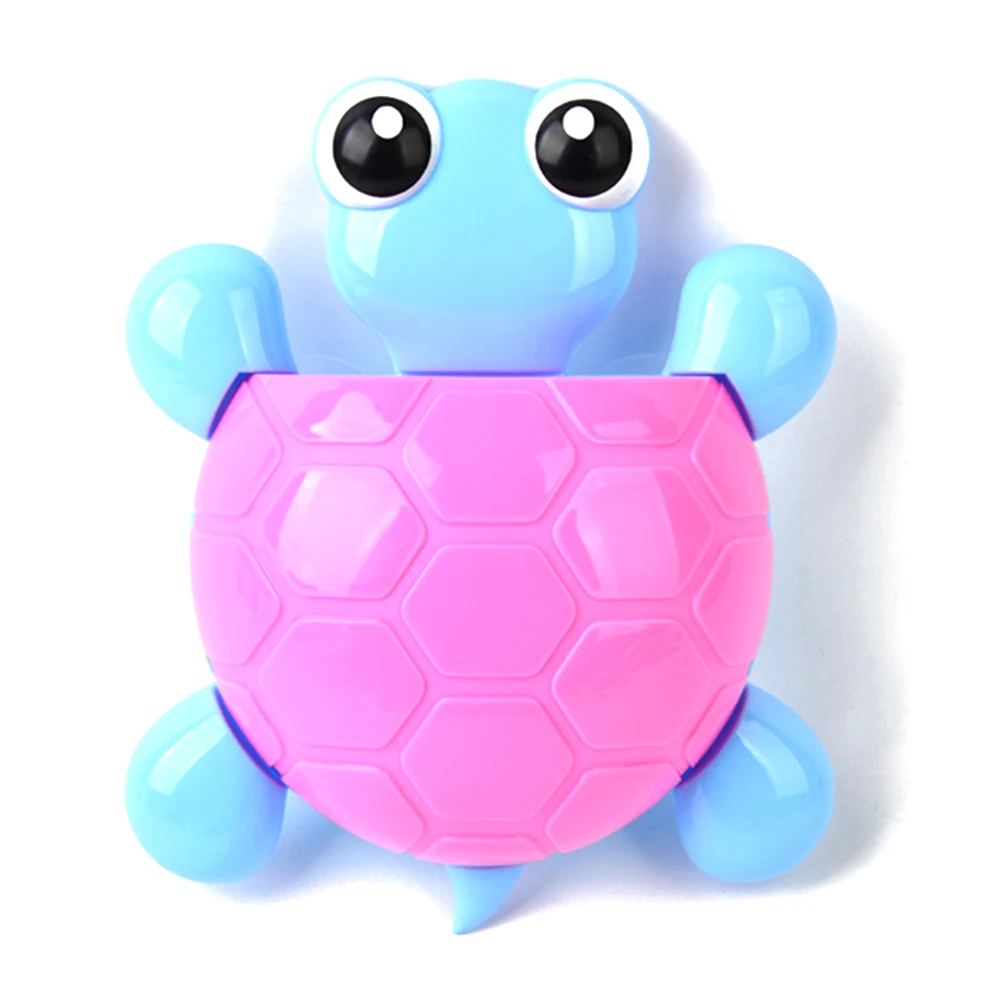 Милый дизайн мультфильм черепаха держатель зубной щетки присоска крюк черепаха детская зубная щетка держатель для ванной зубной пасты аксессуары - Цвет: Pink Turtle Shell