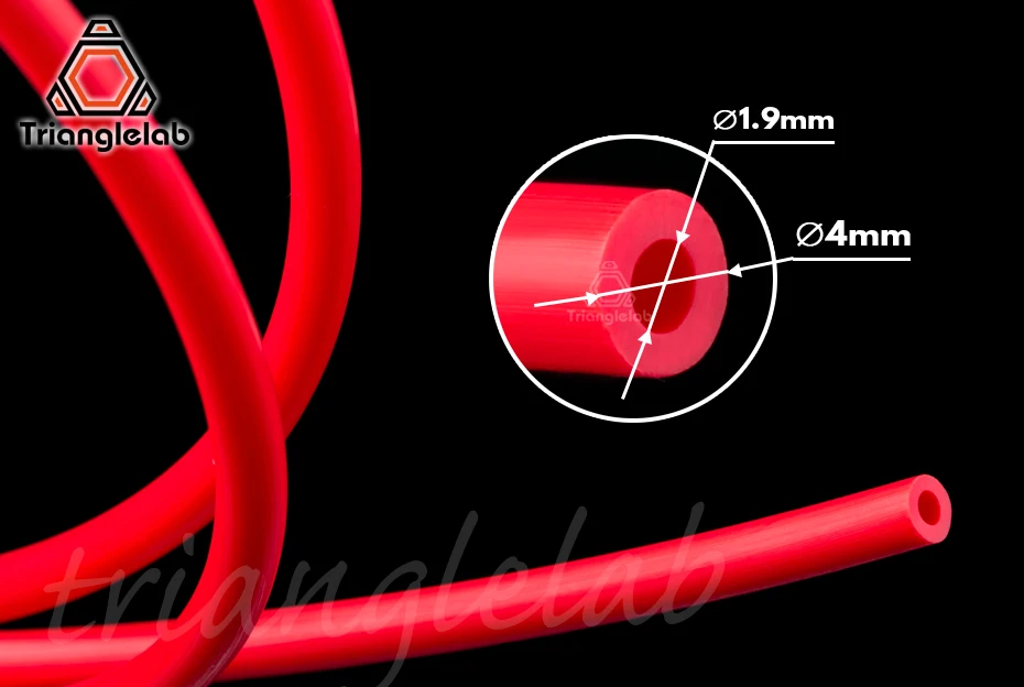 Trianglelab черный птфе трубки тефлонто 3D принтеры hotend RepRap rostock Боуден экструдер 1,75 мм ID1.9mmOD4mm Capricornus трубки