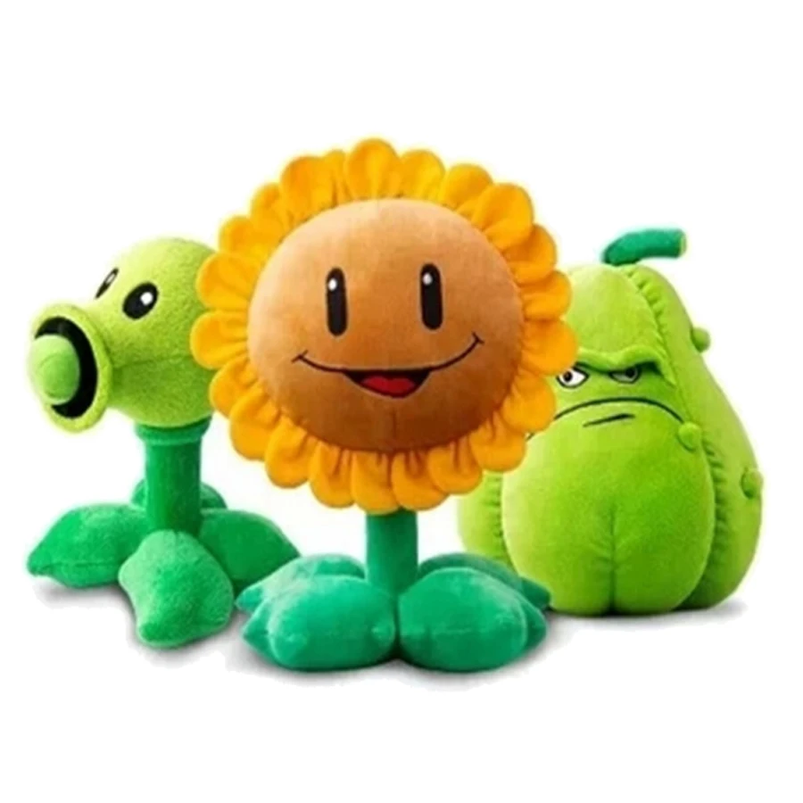 

30cm Plants vs Zombies plush decorations toy chomper 2016 New Plants vs.Zombies 2 figurine pea sunflower Melon stuffed plush toy