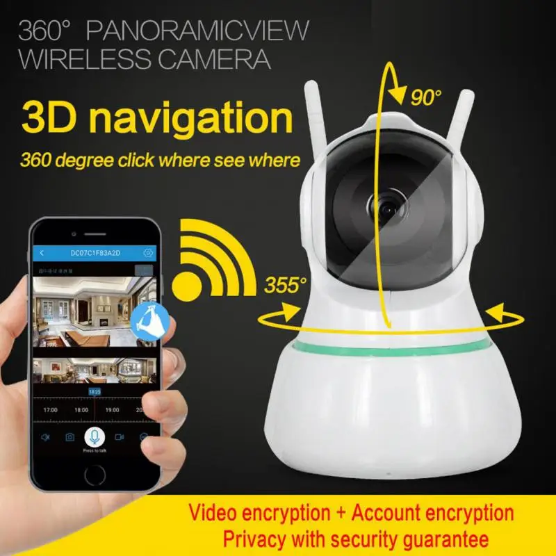 Детский Монитор Двусторонняя аудио ИК камера ночного видения 1080P Wifi Pet