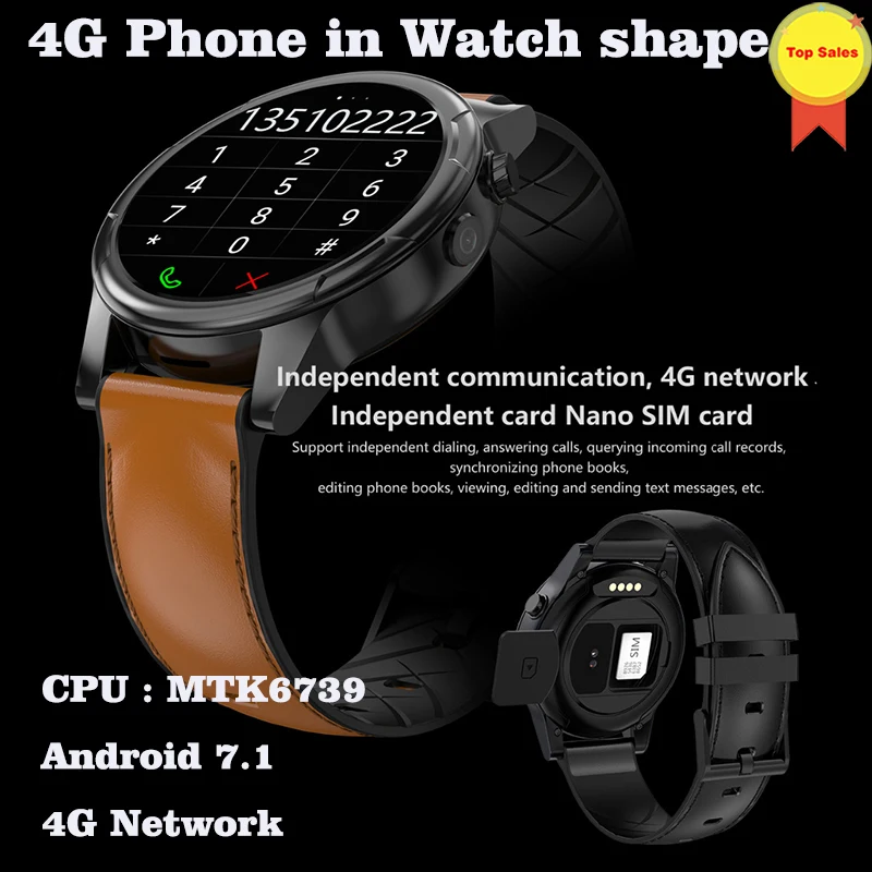 2019 4G sport Smart Watch Android 7.1 3+32GB WIFI 1.6inch 2MP Camera Heart Rate IP67 Waterproof GPS smartwatch Men women pk x360