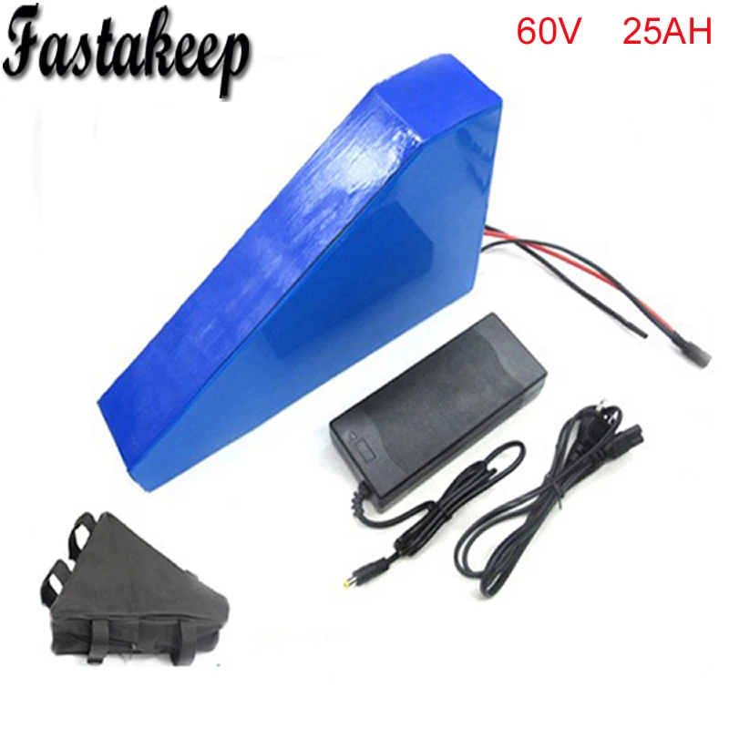 Triangle style 3000W 60V 25AH font b Electric b font font b Bicycle b font Battery