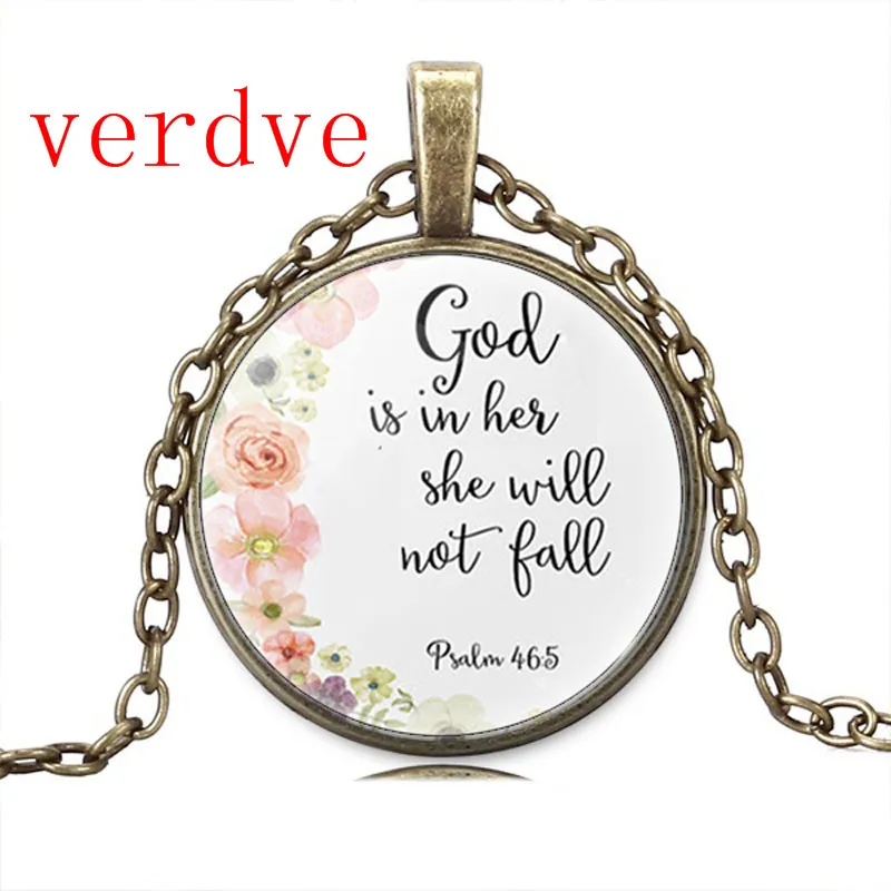 Psalm 46: 5 Библейские стихи Бог внутри нее она не будет падать питомник Подвеска со