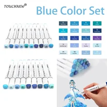 TOUCHNEW 8/20 Цвета синий Цвета художник двуглавый Маркер Комплект манга дизайн школа рисования эскизная ручка товары для рукоделия