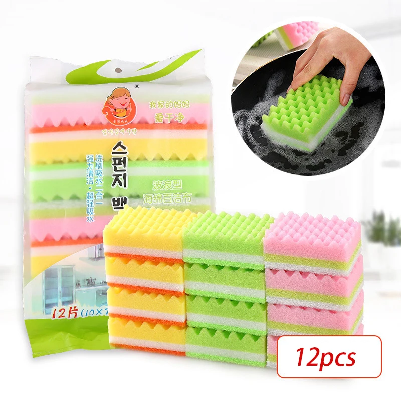 

TCHY 12pcs Melamine Sponge Magic Cleaning Dish Sponge Eraser for Washing Dishes Utensils Tableware Home and Kitchen Accessories
